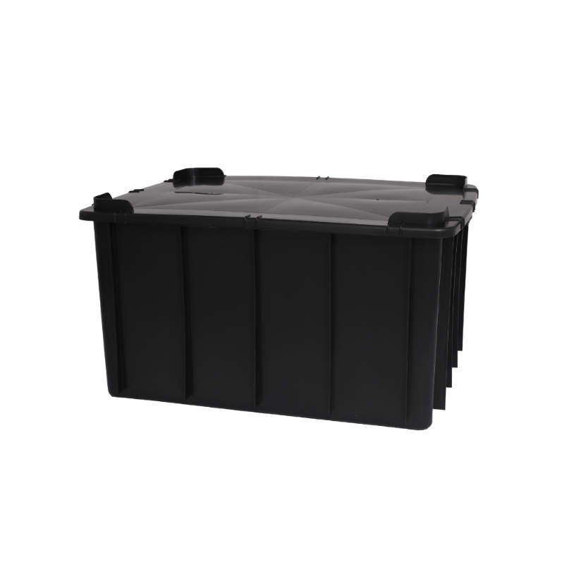 Caixa Plástica Fechada com Tampa 130 Litros 81x58,5x47,5cm