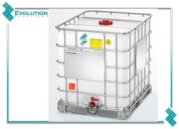Galão IBC 1000L com Pallet de Aço