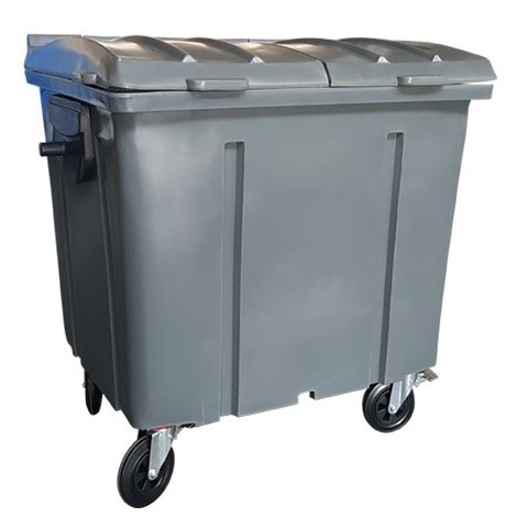 Container de Lixo 1000 Litros Tampa Bipartida