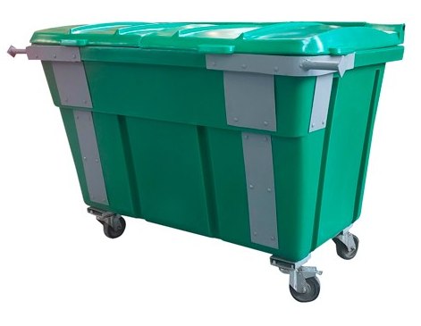 Container de Lixo 1200 Litros Tampa Bipartida
